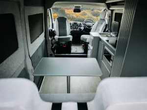 Mercedes Sprinter van conversion by Custom Built Campervans Sheffield - professional van conversion showing interior and exterior craftsmanship